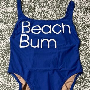 J. Crew Blue BEACH BUM one-piece